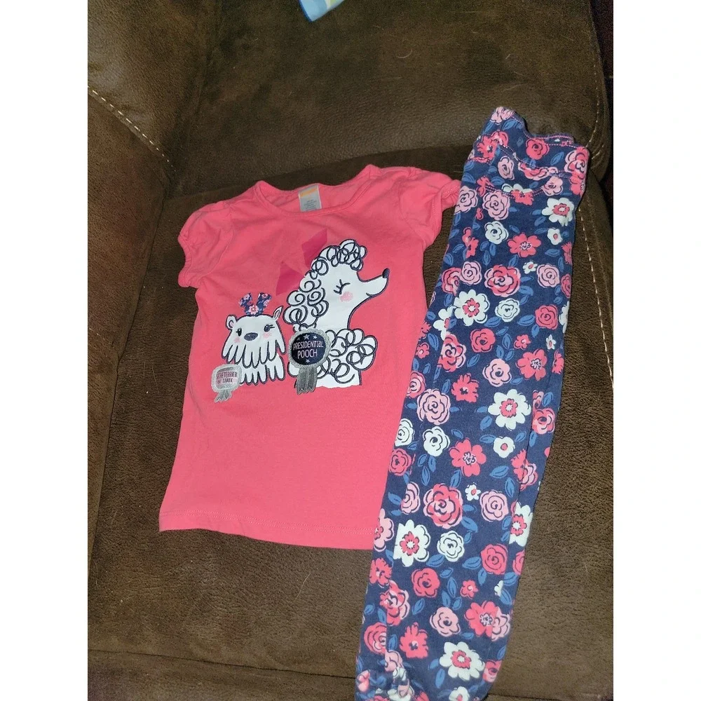 Gymboree outlet best in show floral dog outfit top‎ 3t pants 4t